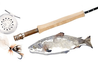 複数の釣り道具
