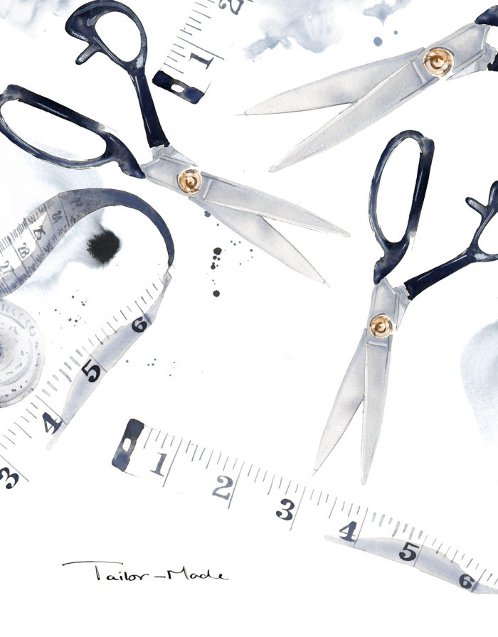 Tape and scissors realistic illustration
