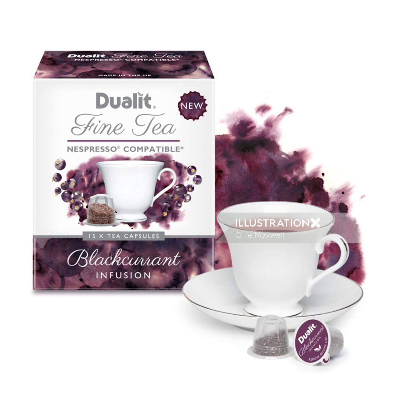 Dualit tea - Food & Drink illustration