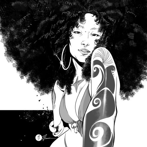PJ Kaiowa Portraits Illustrator from Brazil