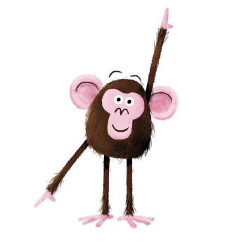 design de macaco inteligente
