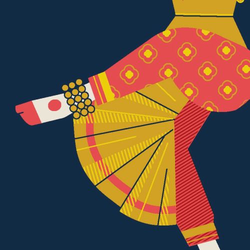 Illustration of Indian dance
