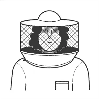 Line portrait of Ollie the Beekeeper