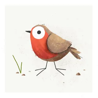 Amiable rendering of Garden Robin