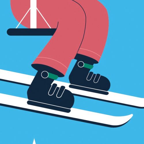 Graphic design of Ski and Mountain Homes spot