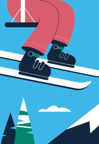 スキー＆マウンテンホームズスポットのグラフィックデザイン