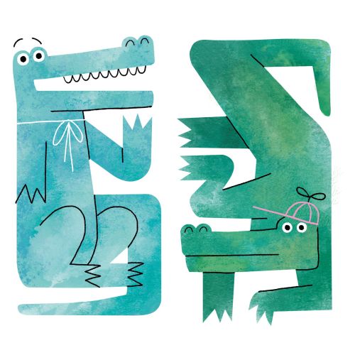 Creative crocodile graphics for an engaging children's book