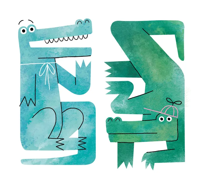 Creative crocodile graphics for an engaging children's book