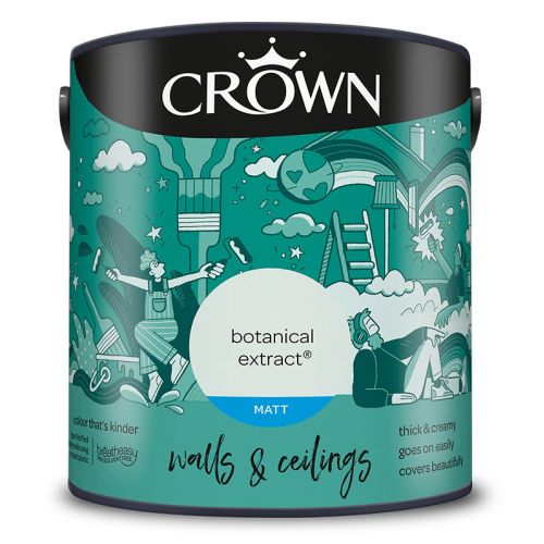 Packaging design for Crown Walls & Ceilings Matt Emulsion Paint