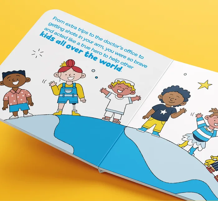 Board book for kids who helped trial a COVID vaccine