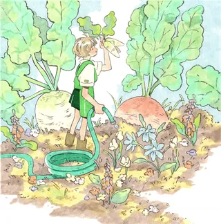 Lush greenery nurturing art piece