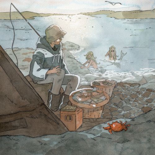 Fantasy sea creatures artwork sirens