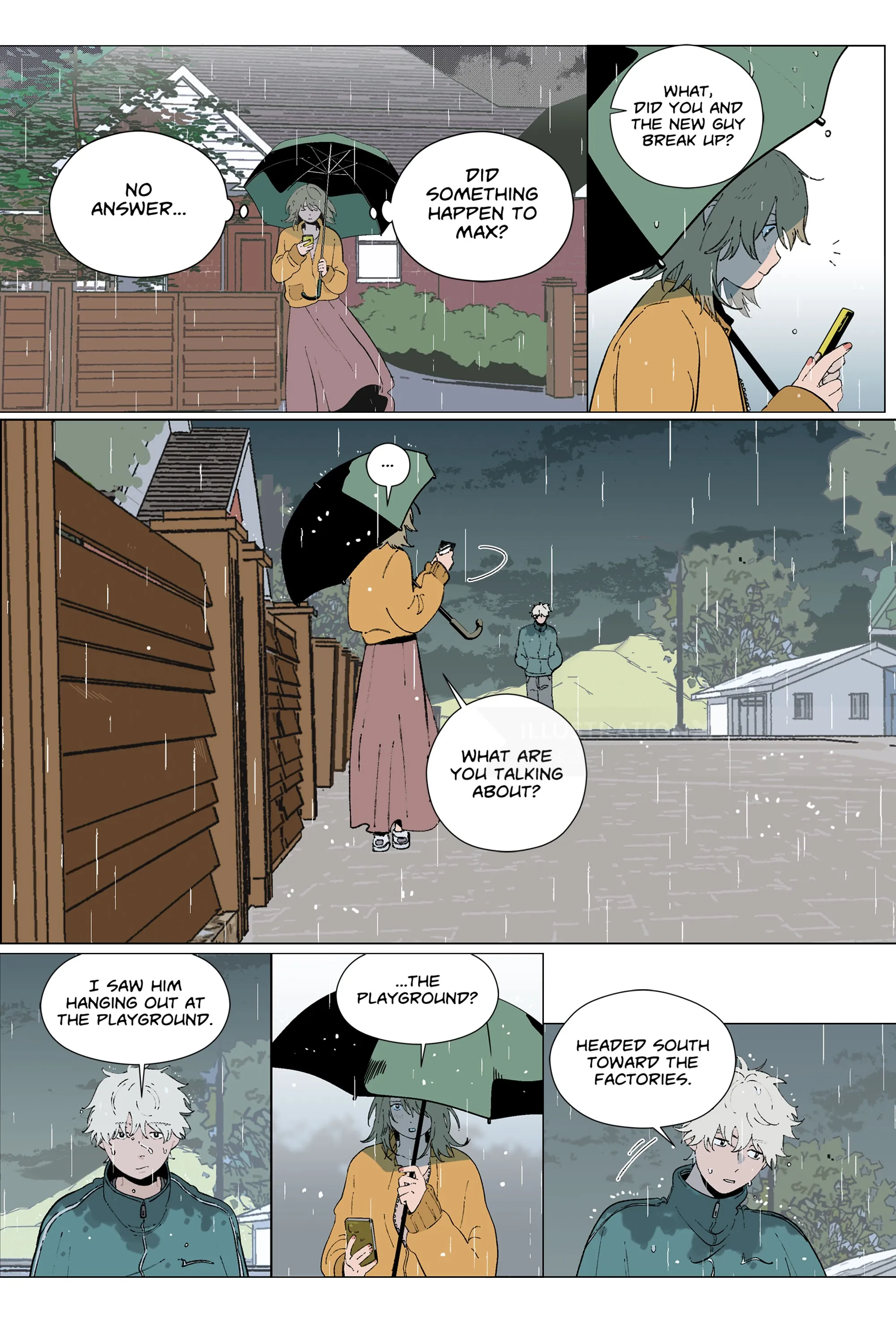 Original webtoon page narrative art