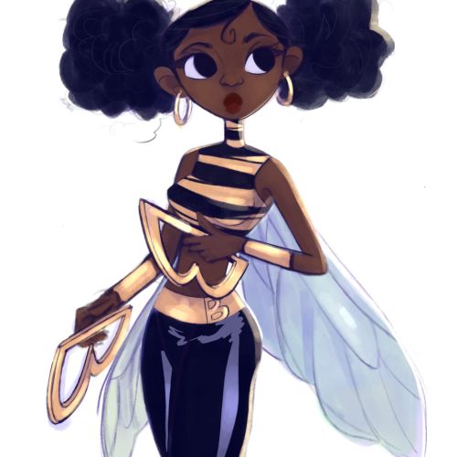 Character design of Bumblebee Teen Titans