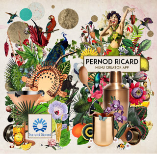Graphique publicitaire Pernod Ricard
