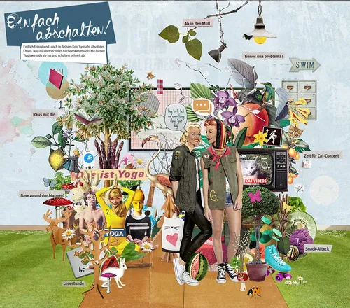 Collage mit lustigen Dingen von Patrick Boyer