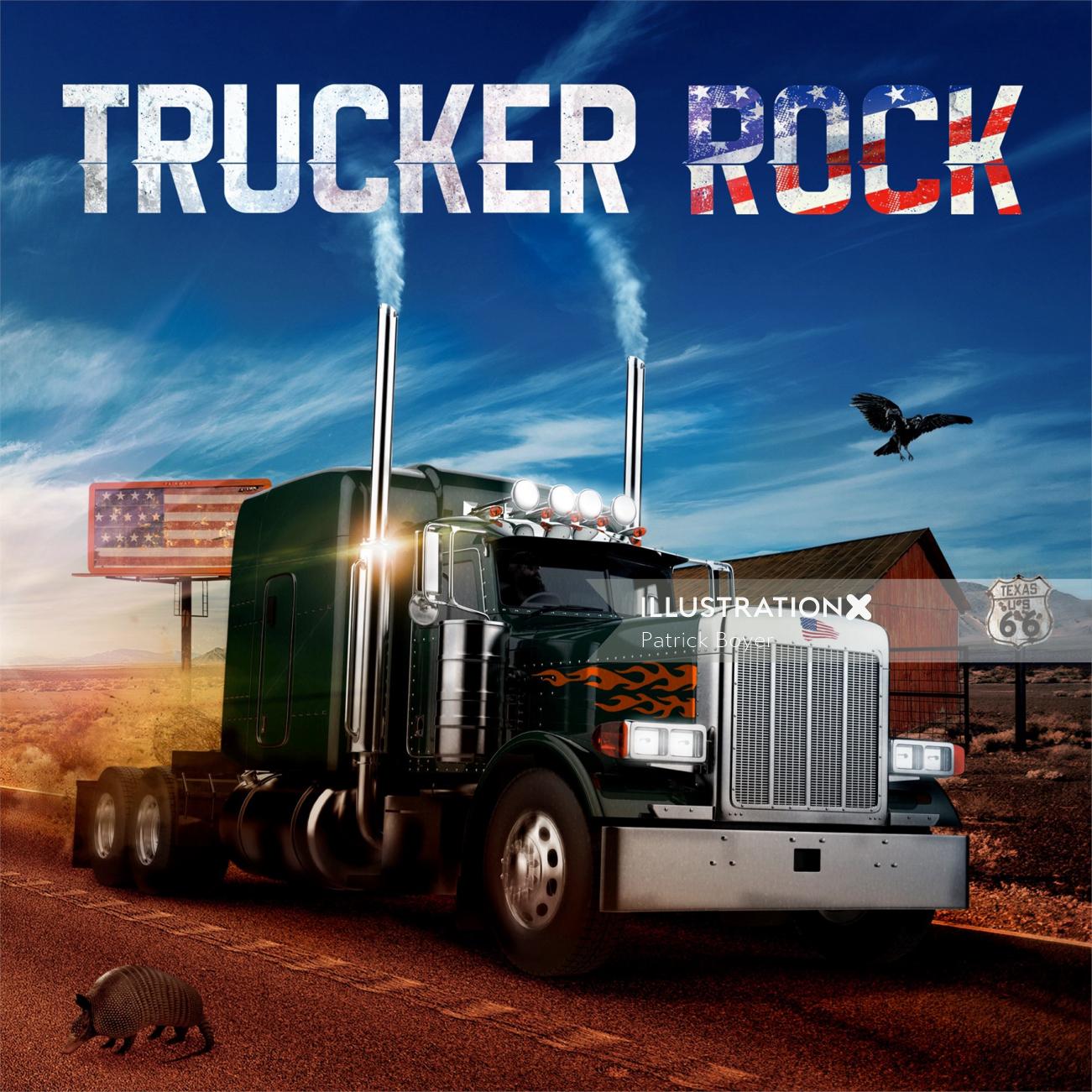 Graphic Trucker rock
