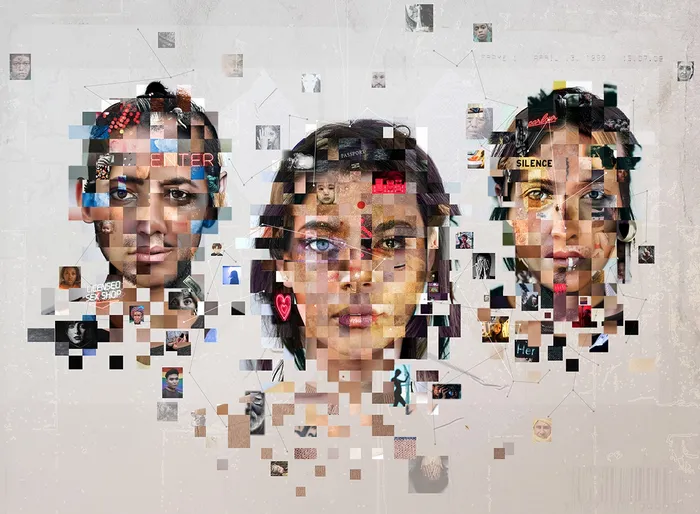 People Graphic mosaic design
