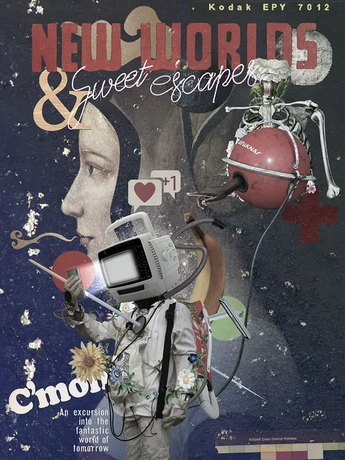 Grafikcollage Süße Flucht