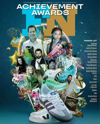 Collage of diverse people and awards for FN Achievement Awards 2023