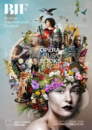 Artistic collage with opera, music, books, and jazz themes for BIF 2024
