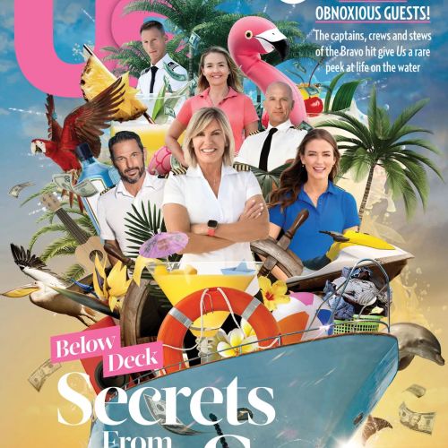 US Weekly cover illustration by Patrick Boyer with sea and tropical elements