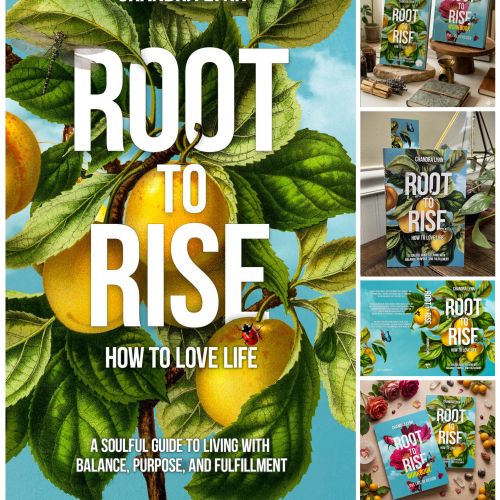 Root to Rise book covers by Chandra Lynn featuring fruit and leaves artwork by Patrick Boyer