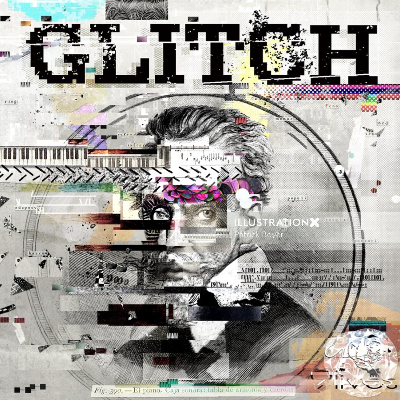 Illustration de la couverture Glitch par Patrick Boyer