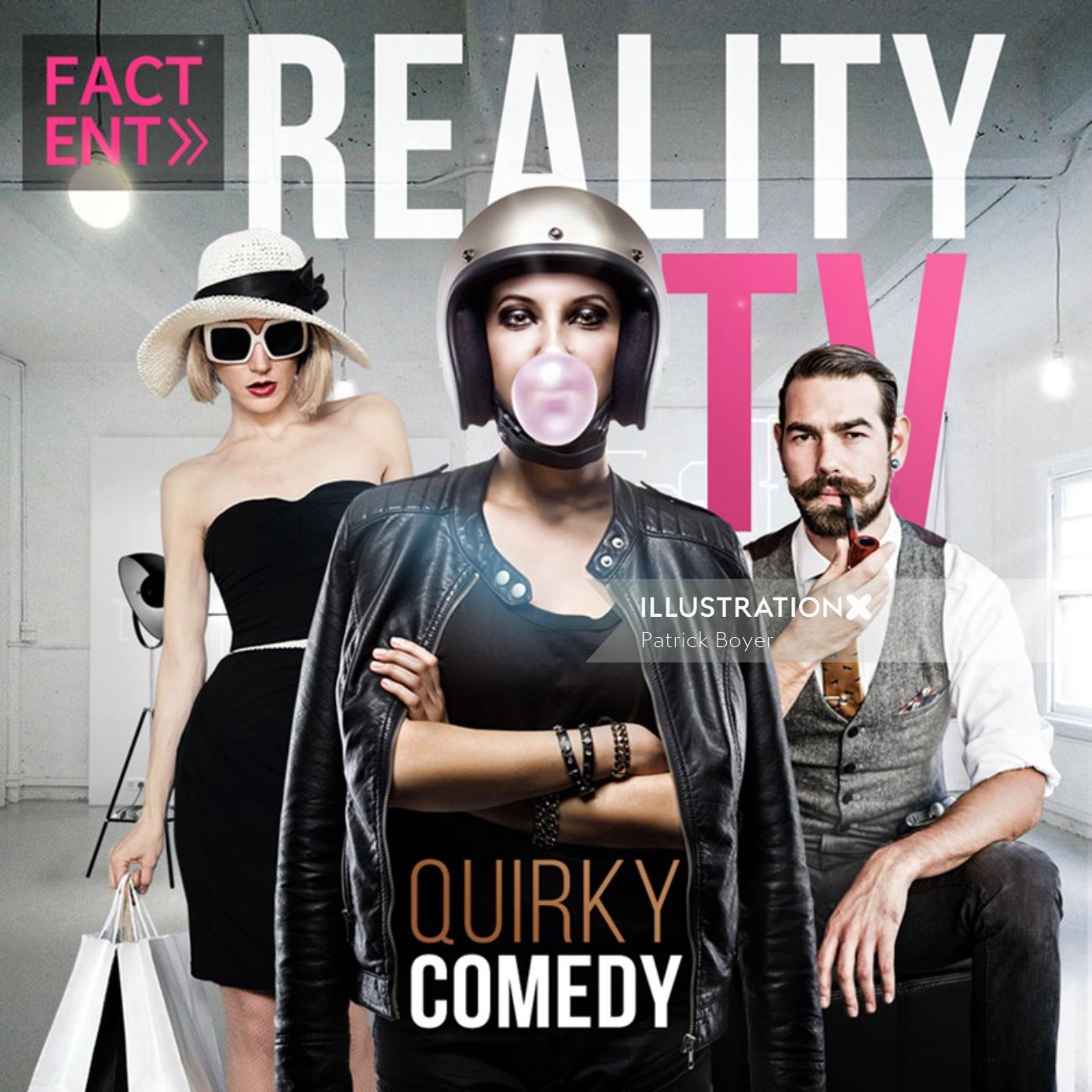Illustration for reality tv by Patrick Boyer