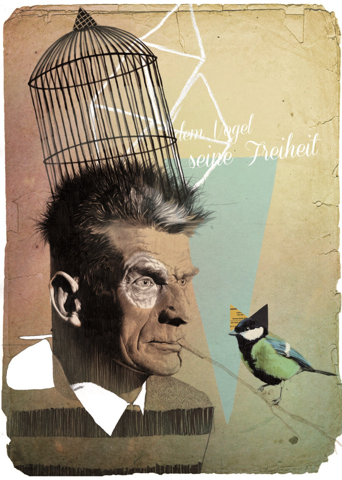 People man with caged head