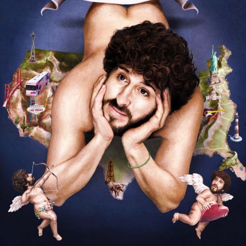 Daves „Looking for Love“-Tourplakat mit Engeln und malerischer Kulisse