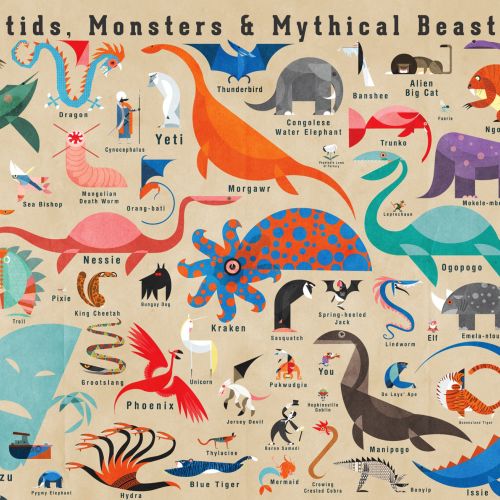Graphic Cryptids Monsters & Mythical Beasts
