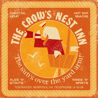 Poster Retro Crow&#39;s Nest Inn para Open Road
