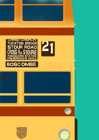 Autobús Boscombe generado por computadora
