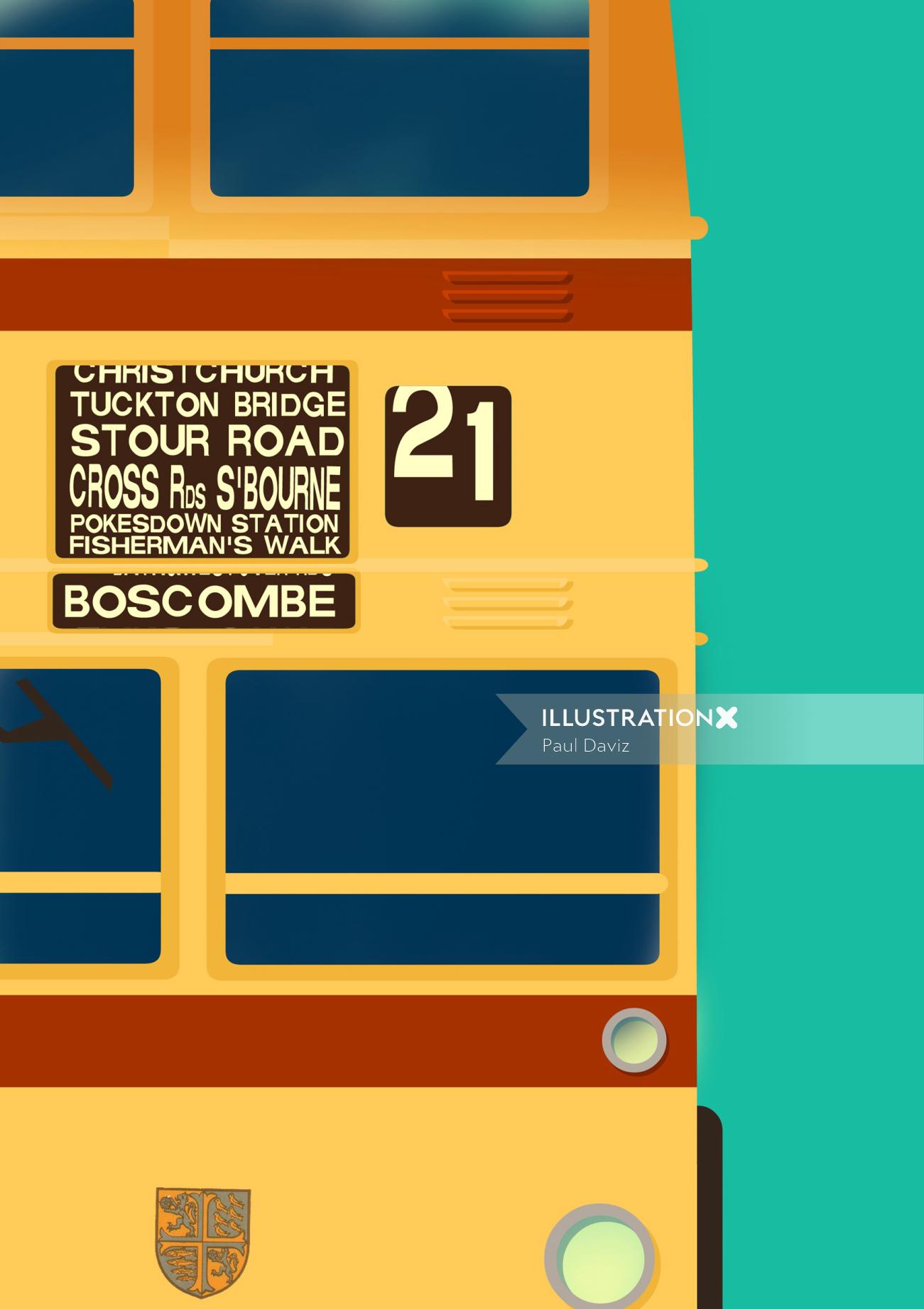 Computer generated Boscombe Bus
