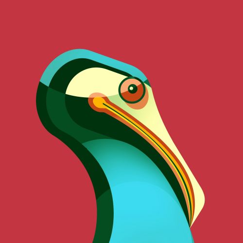 Computer generated  colorful bird
