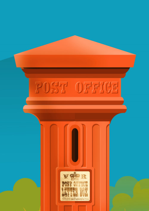 Computer generated Post Office Letter box
