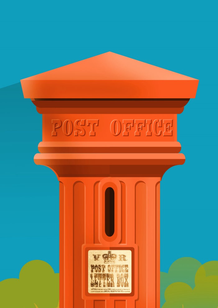 Computer generated Post Office Letter box
