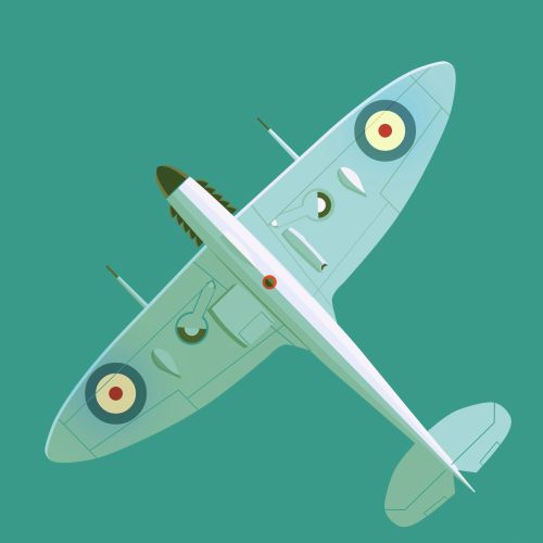 Poster art flying war plane

