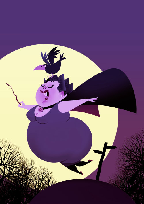 Computer Generated Pink fatty witch
