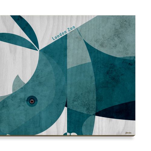 Rhino Wooden Postcard design for Stolarnia Kartek