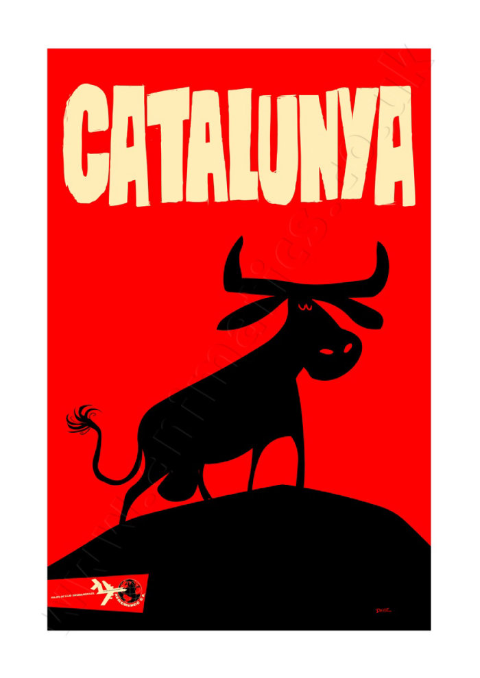 Catalonia Travel Poster AeroMundo
