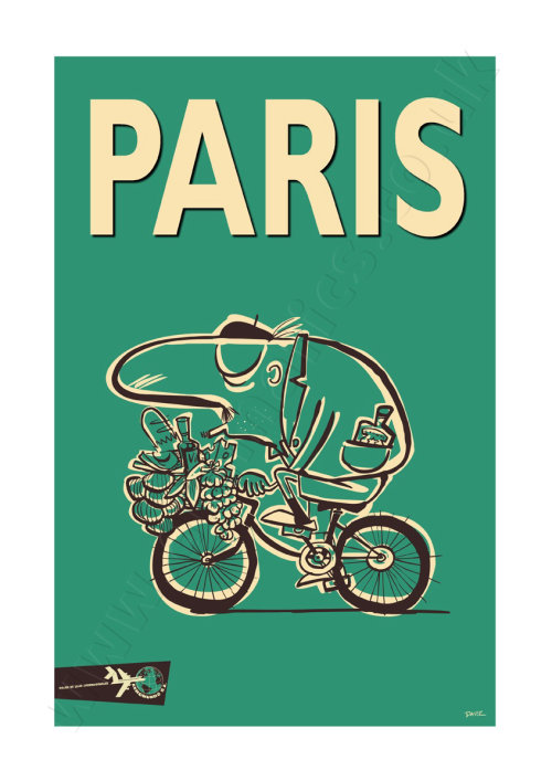 Cartaz de viagens de Paris AeroMundo