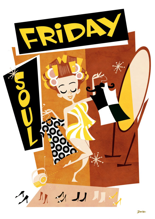 Friday soul Graphic art Greeting Card

