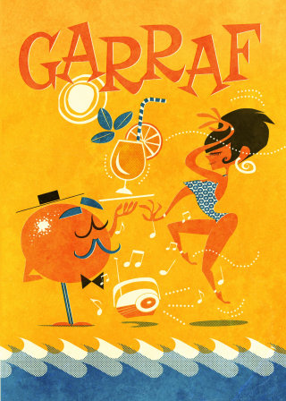 人物 Garraf Orange 和女人聚会
