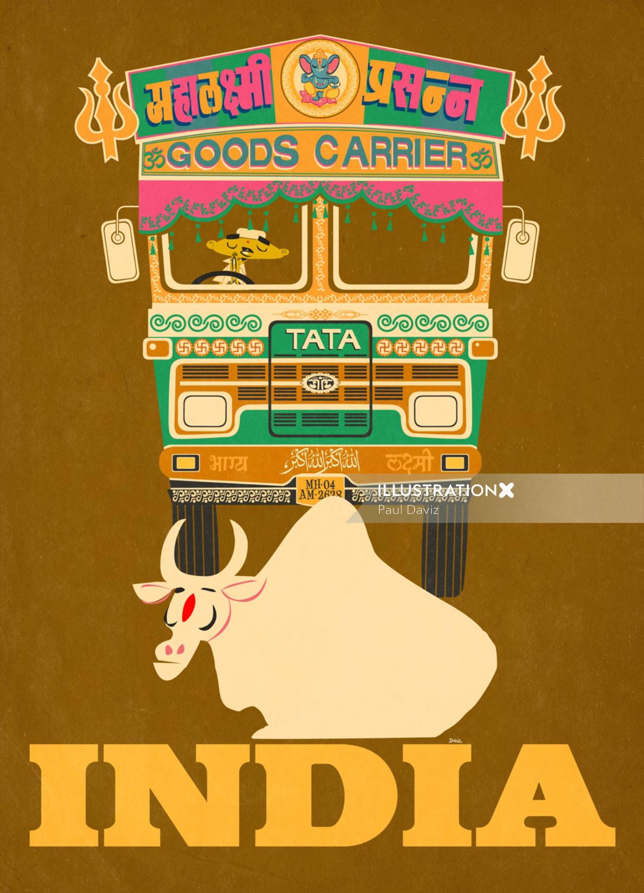 Design de cartaz da Índia