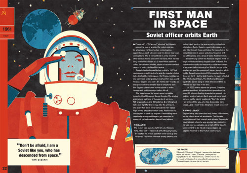 Ilustração vetorial do primeiro homem no espaço