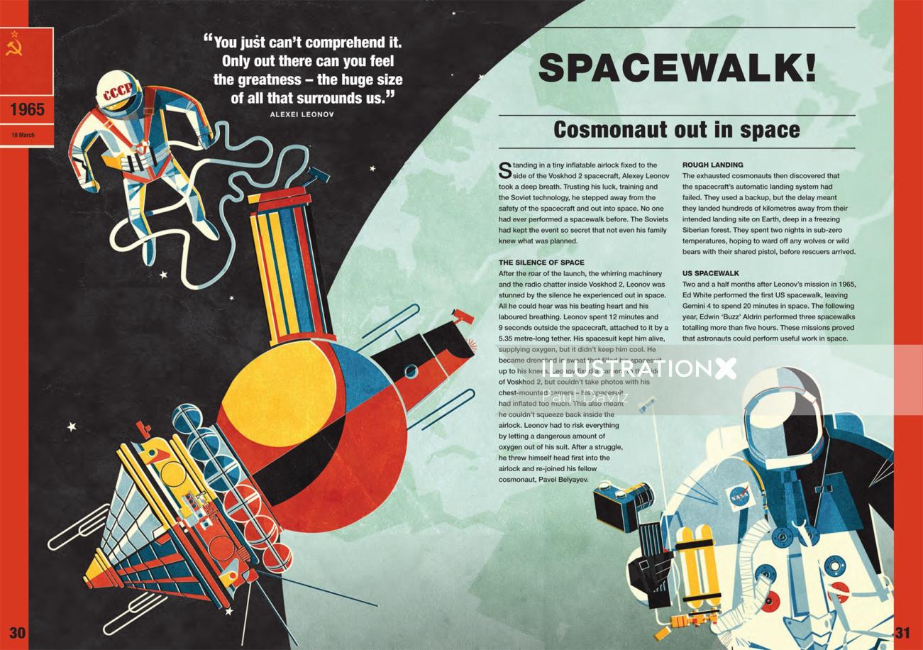 Graphic space walk