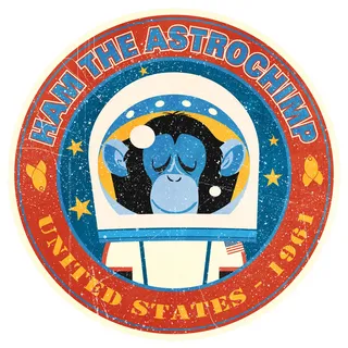 Graphic Ham the astrochimp