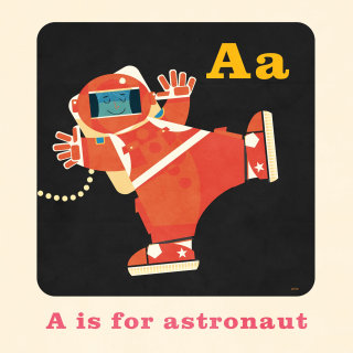 A ilustração gráfica A é para astronauta
